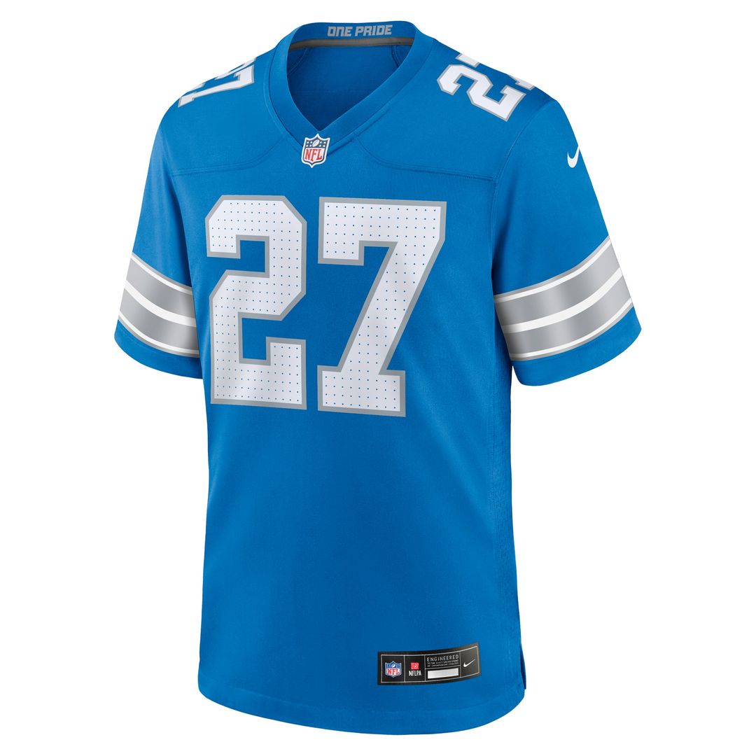 Detroit Lions Arthur Maulet Nike Blue Team Game Jersey product image 2, provided for visual reference and product detail