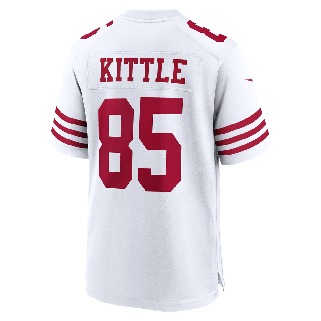 San Francisco 49ers George Kittle Nike White 80th Anniversary Game Jersey product image 3, provided for visual reference and
