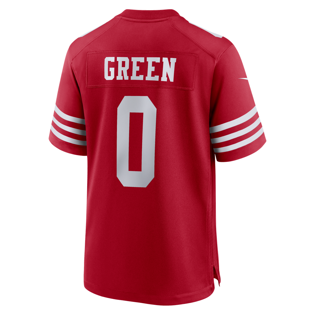 San Francisco 49ers Renardo Green Nike Scarlet Game Jersey product image 3, provided for visual reference and product detail