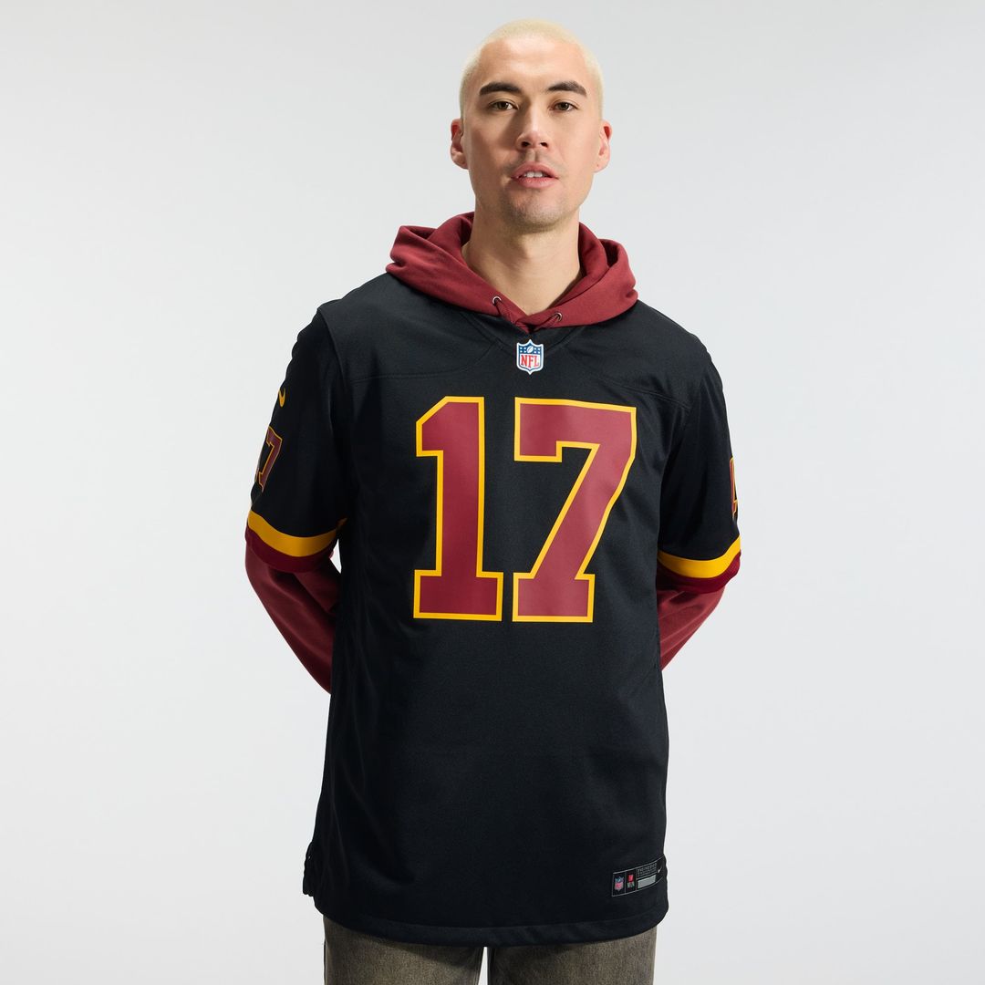 Hail Raiser Washington Commanders Terry McLaurin Nike Black Alternate Game Jersey product image 2, provided for visual