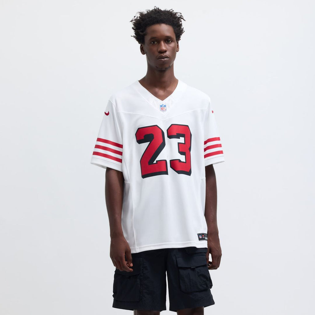 San Francisco 49ers Christian McCaffrey Nike White Vapor F.U.S.E. Limited 2nd Alternate Jersey product image 4, provided for