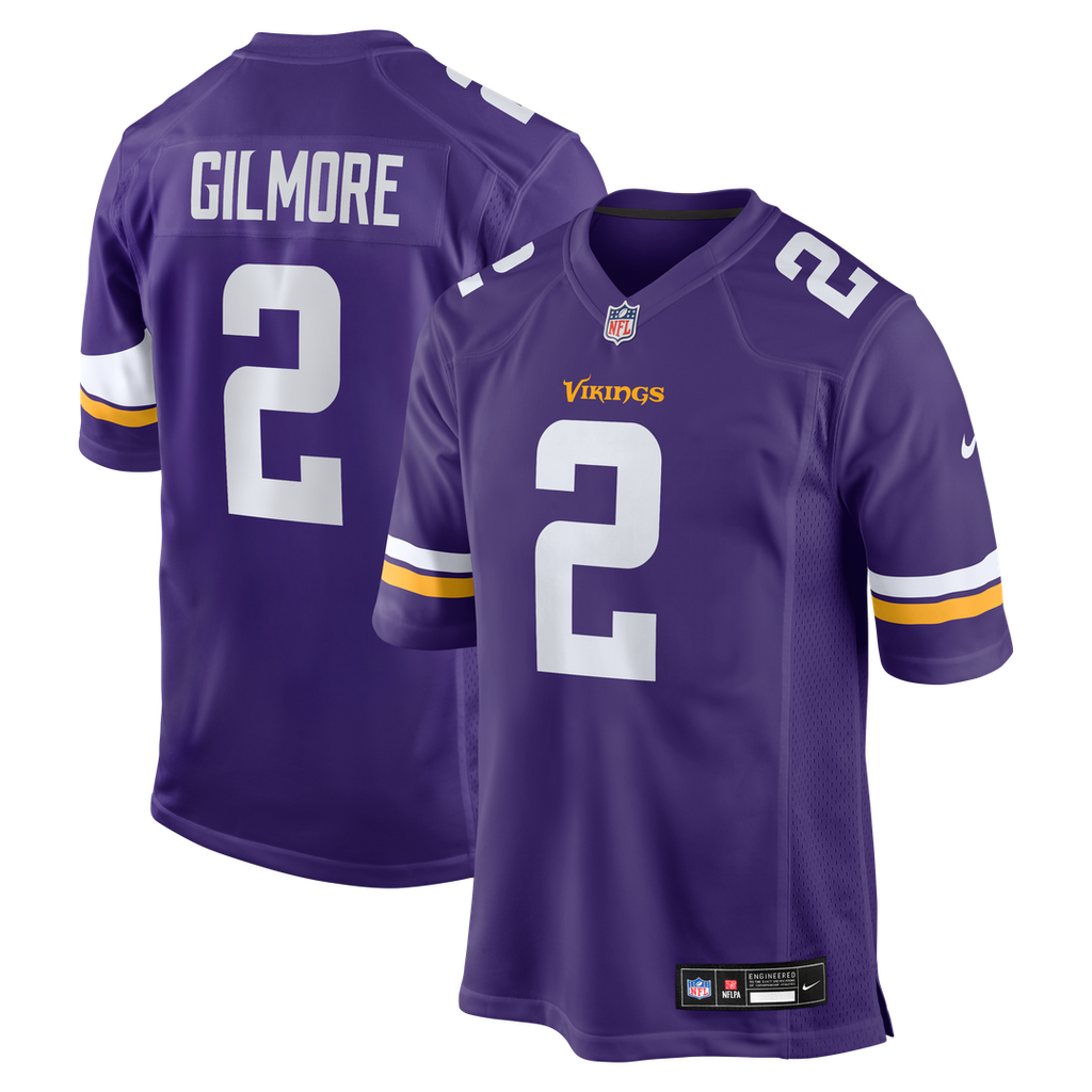 Minnesota Vikings Stephon Gilmore Nike Purple Game Jersey product image 1, provided for visual reference and product detail