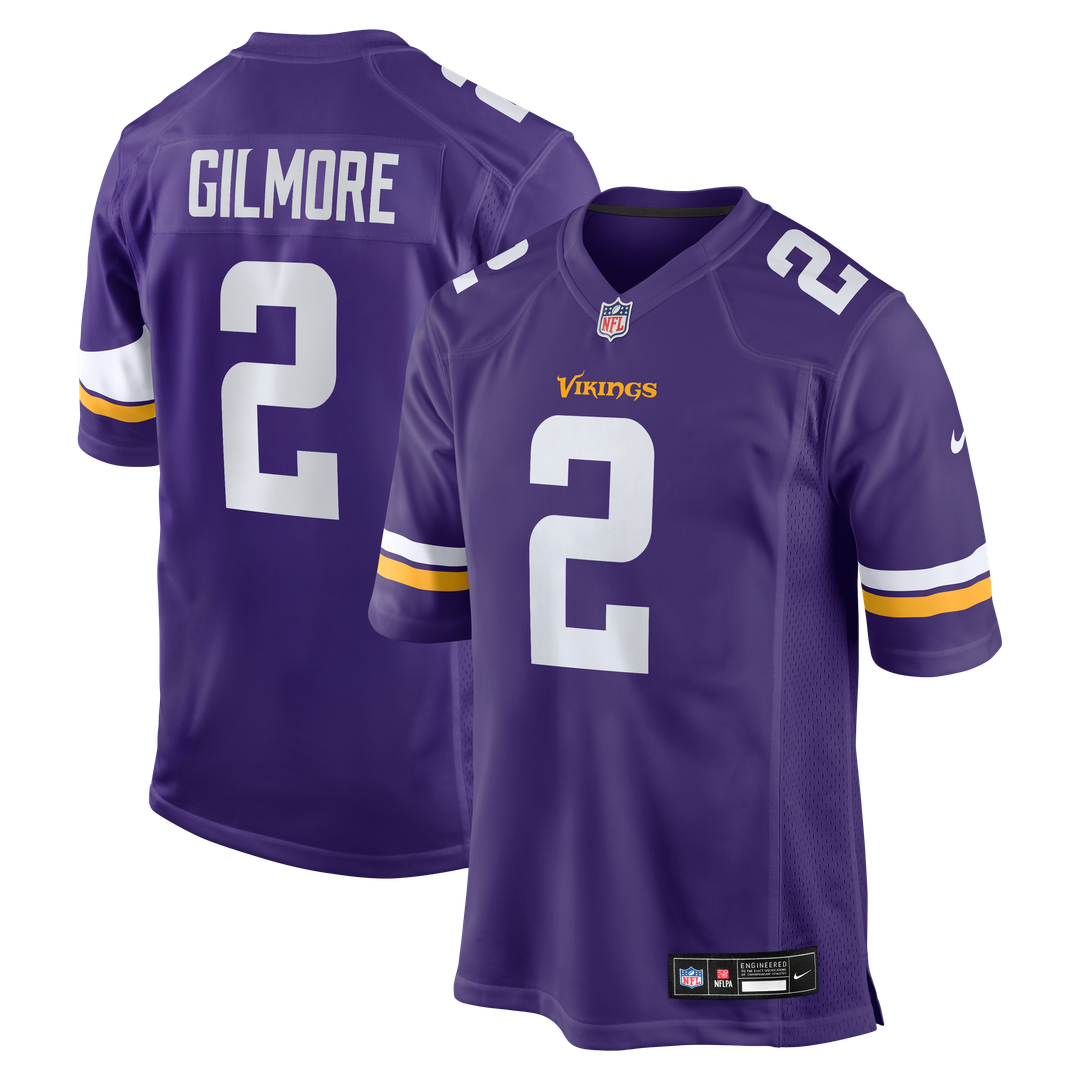 Minnesota Vikings Stephon Gilmore Nike Purple Game Jersey product image 1, provided for visual reference and product detail