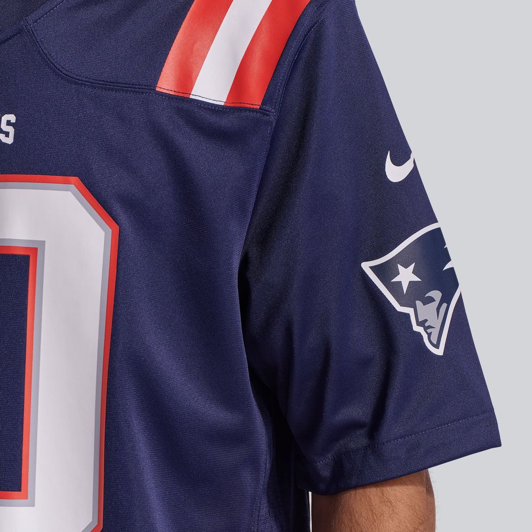 New England Patriots Drake Maye Nike Navy Player Game Jersey product image 13, provided for visual reference and product