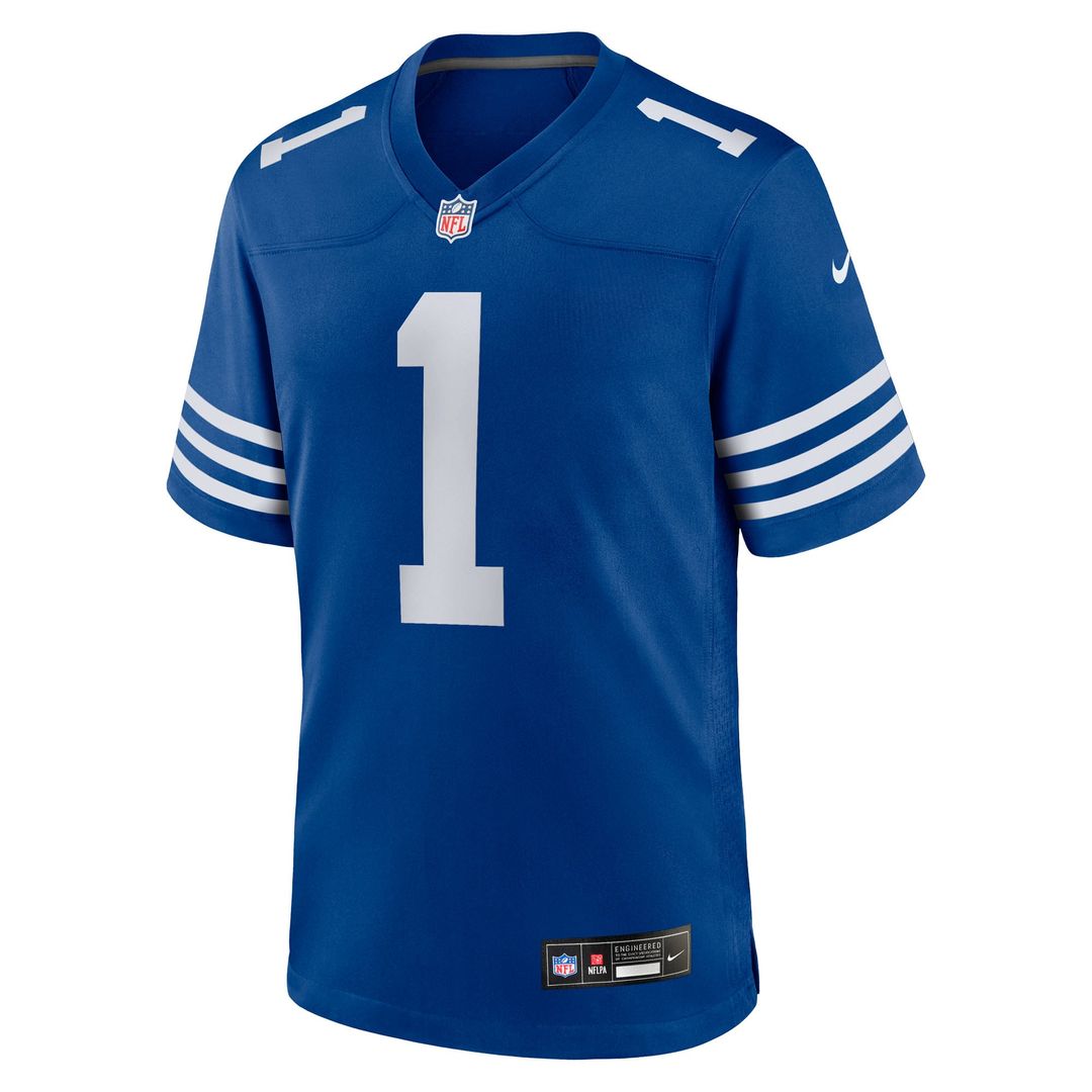 Indianapolis Colts Ahmad Sauce Gardner Nike Royal Alternate Game Jersey product image 2, provided for visual reference and