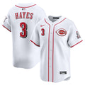 Cincinnati Reds Ke'Bryan Hayes Nike White Home Limited Player Jersey product image 1, provided for visual reference and