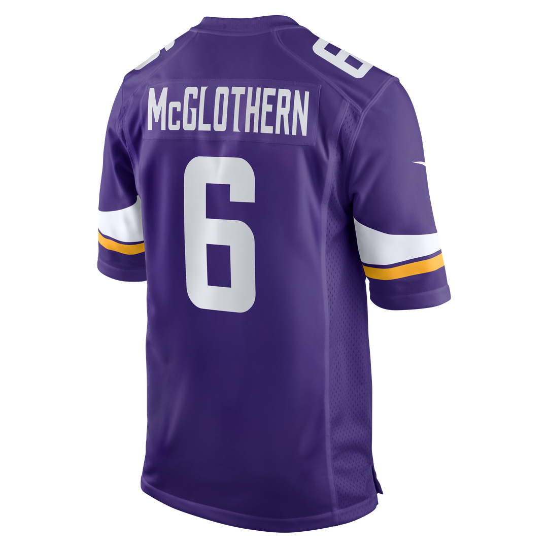 Minnesota Vikings Dwight McGlothern Nike Purple Team Game Jersey product image 3, provided for visual reference and product