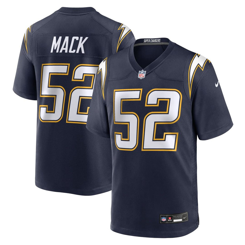 Los Angeles Chargers Khalil Mack Nike Navy Alternate Super Chargers Game Player Jersey product image 4, provided for visual