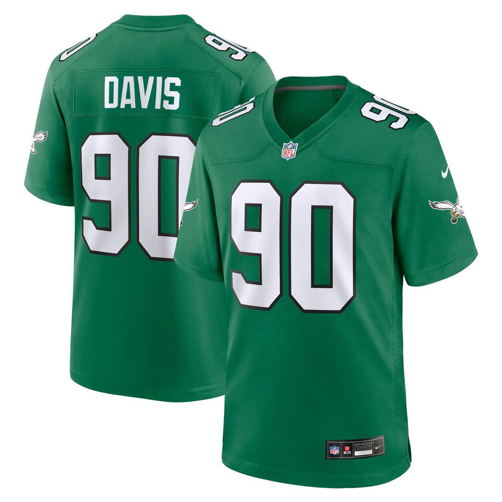 Philadelphia Eagles Jordan Davis Nike Midnight Green Team Game Jersey product image 7, provided for visual reference and