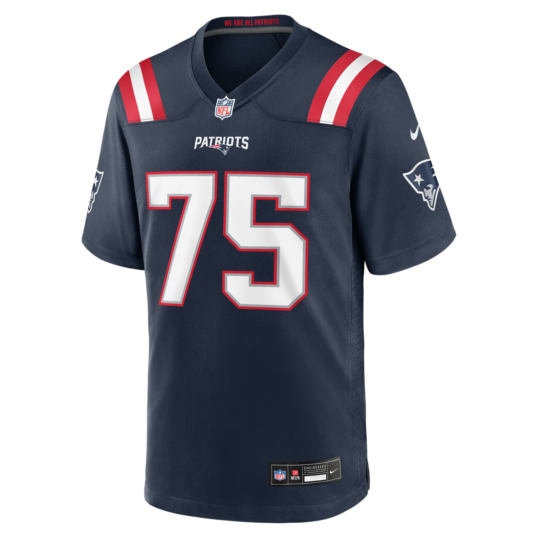 New England Patriots Alijah Vera-Tucker Nike Navy Team Game Jersey product image 4, provided for visual reference and