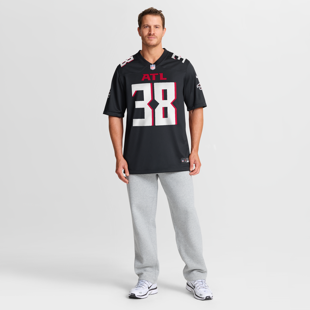 Atlanta Falcons Nathan Carter Nike Black Team Game Jersey product image 7, provided for visual reference and product detail