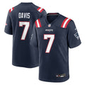 New England Patriots Carlton Davis Nike Navy Team Game Jersey product image 1, provided for visual reference and product