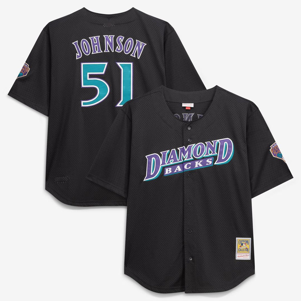 Arizona Diamondbacks Randy Johnson Mitchell & Ness Black Big & Tall Cooperstown Mesh Batting Practice Jersey product image