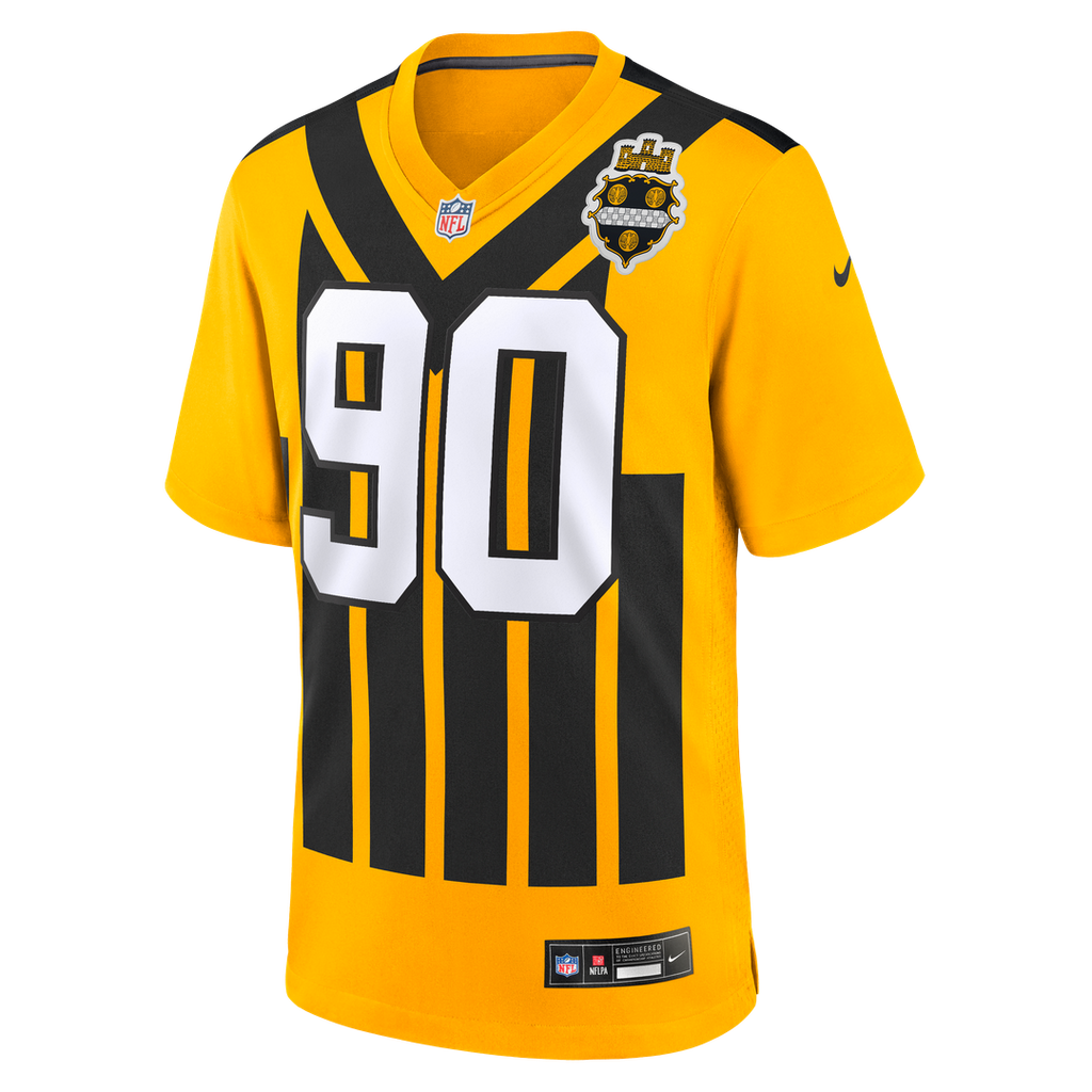 Pittsburgh Steelers T.J. Watt Nike Gold Alternate 1933 Throwback Game Jersey product image 6, provided for visual reference
