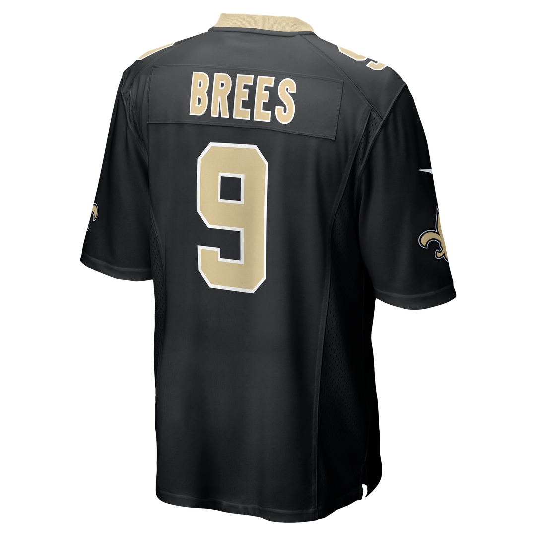 New Orleans Saints Drew Brees Nike Black Team Game Jersey product image 8, provided for visual reference and product detail