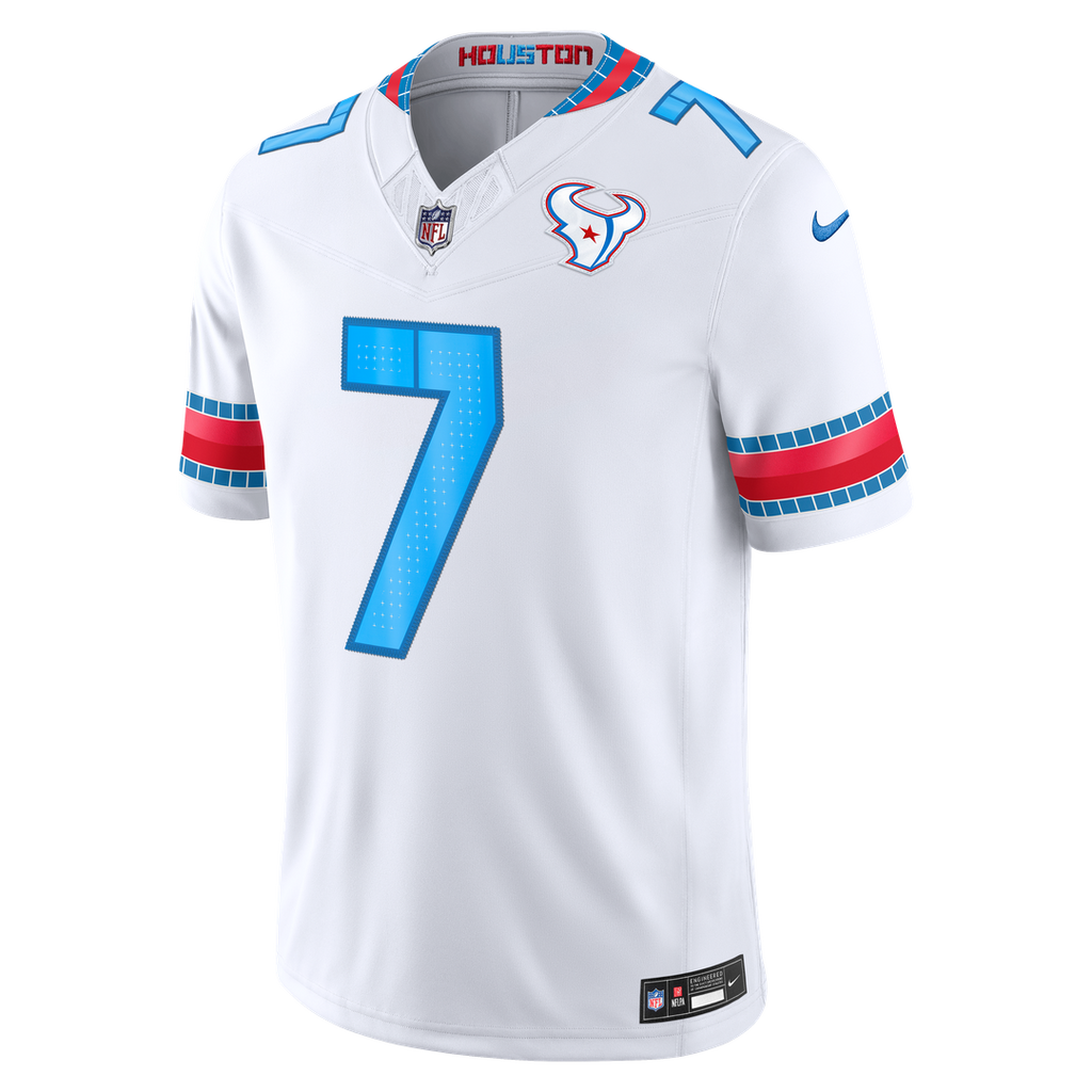 Houston Texans C.J. Stroud Nike White 2026 Rivalries Collection Stitched Limited Jersey product image 2, provided for visual