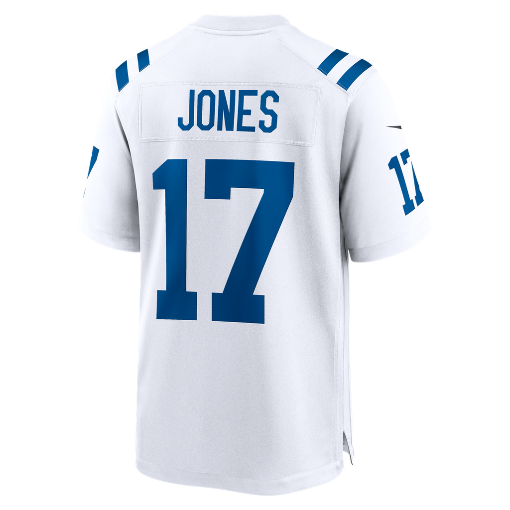 Indianapolis Colts Daniel Jones Nike White Game Jersey product image 3, provided for visual reference and product detail