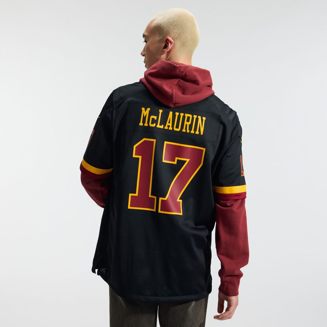 Hail Raiser Washington Commanders Terry McLaurin Nike Black Alternate Game Jersey product image 16, provided for visual