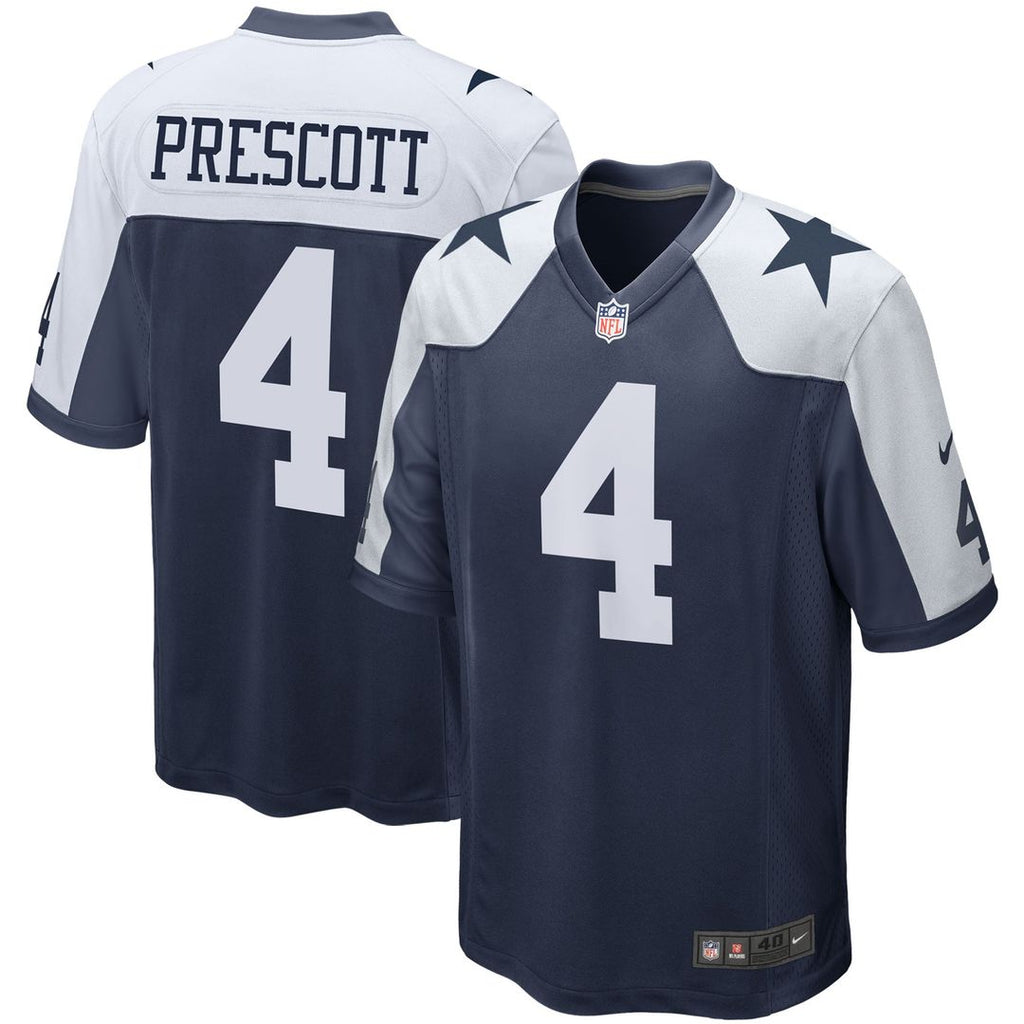 Dallas Cowboys Dak Prescott Nike Navy Alternate Game Team Jersey product image 1, provided for visual reference and product