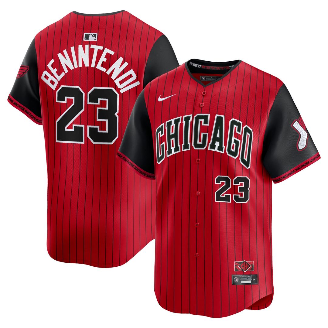 Chicago White Sox Andrew Benintendi Nike Red/Black 2025 City Connect Limited Player Jersey product image 1, provided for