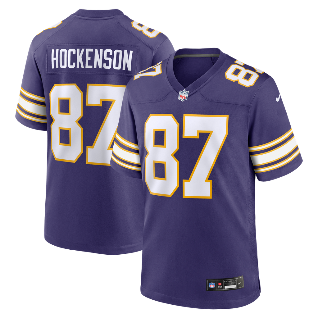 Minnesota Vikings T.J. Hockenson Nike Purple Classic Player Game Jersey product image 1, provided for visual reference and