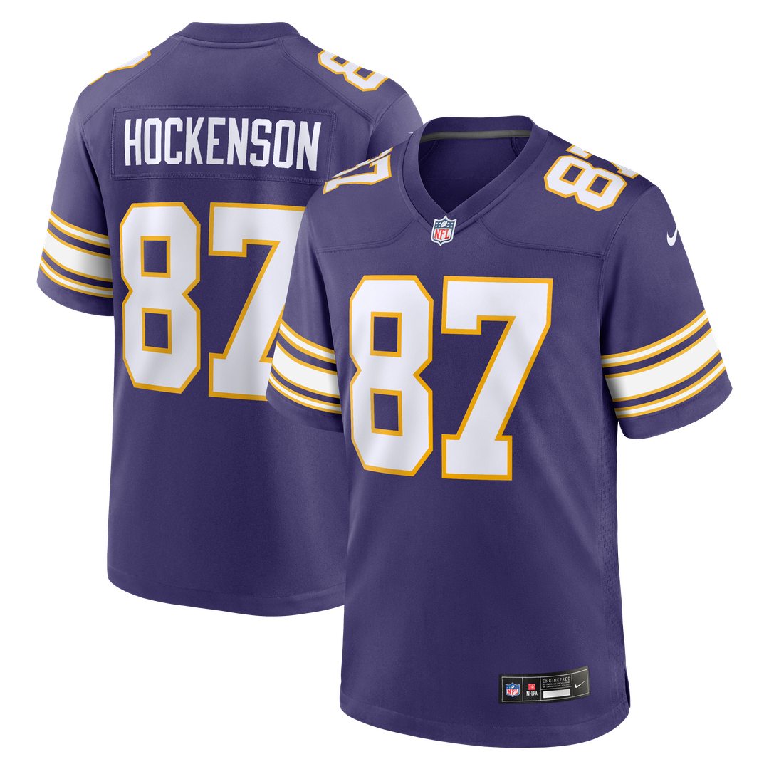 Minnesota Vikings T.J. Hockenson Nike Purple Classic Player Game Jersey product image 1, provided for visual reference and