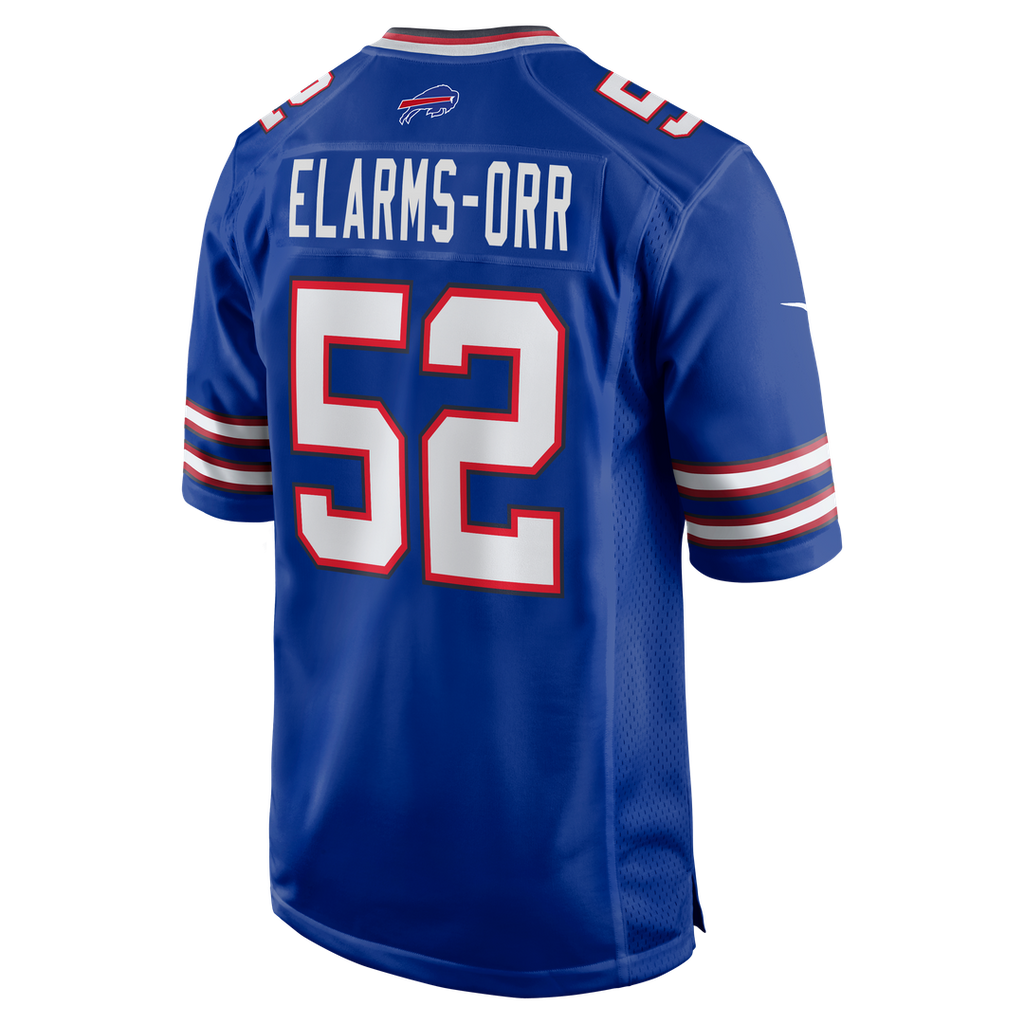 Buffalo Bills Kaleb Elarms-Orr Nike Royal Team Game Jersey product image 5, provided for visual reference and product detail