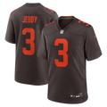 Cleveland Browns Jerry Jeudy Nike Brown Alpha Dawg Game Jersey product image 1, provided for visual reference and product