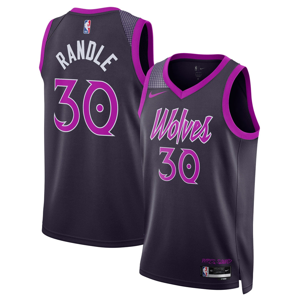 Minnesota Timberwolves Nike 2025/26 City Edition Swingman Jersey - Black - Julius Randle - Unisex product image 2, provided