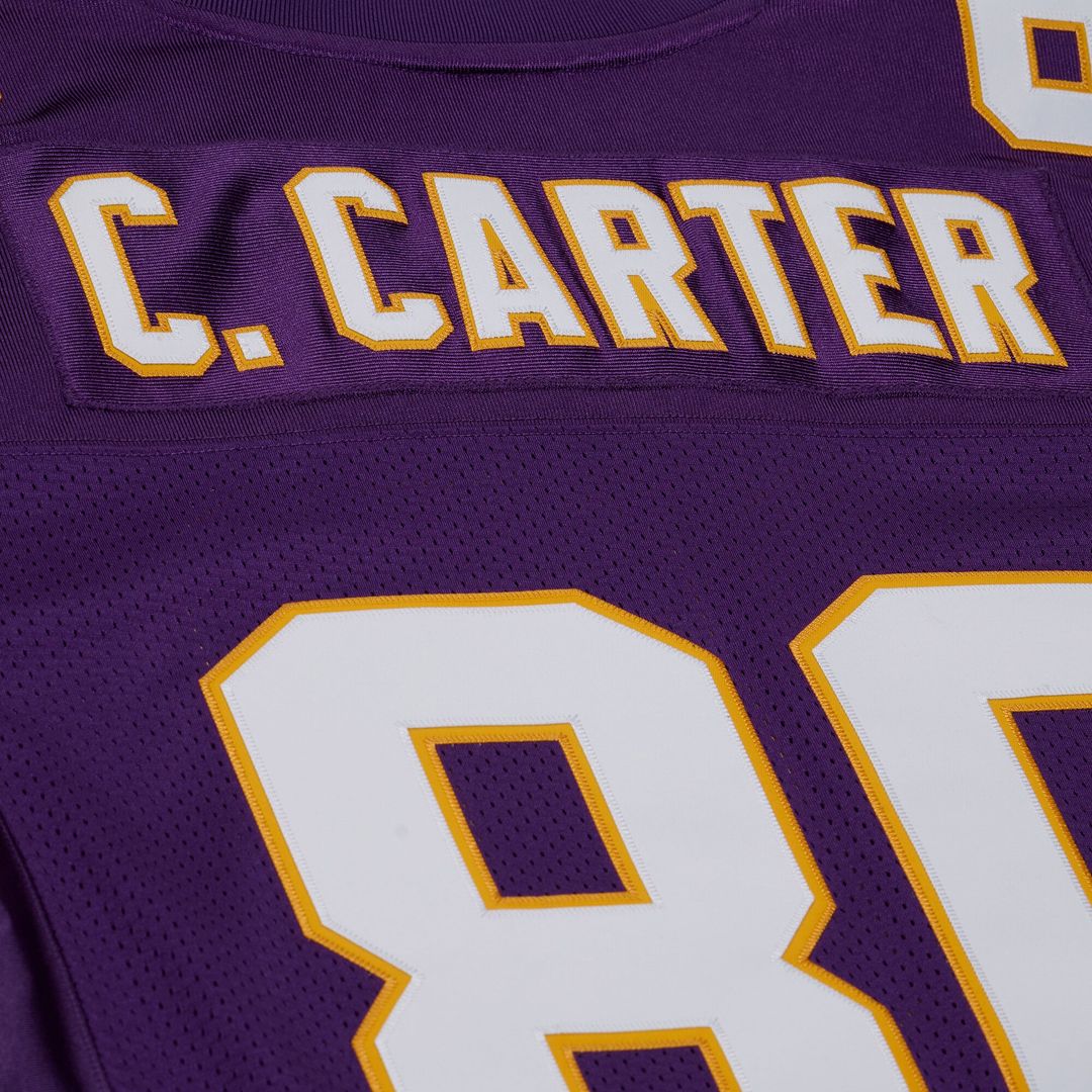 Minnesota Vikings Cris Carter Mitchell & Ness Purple 2001 Authentic Throwback Jersey product image 8, provided for visual