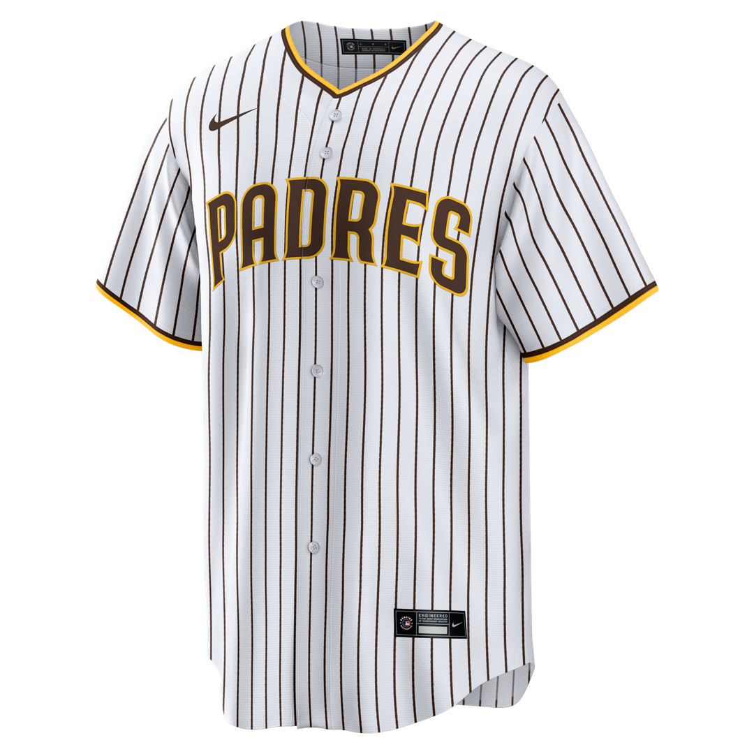 San Diego Padres Nike White Home Big & Tall Replica Jersey product image 2, provided for visual reference and product detail