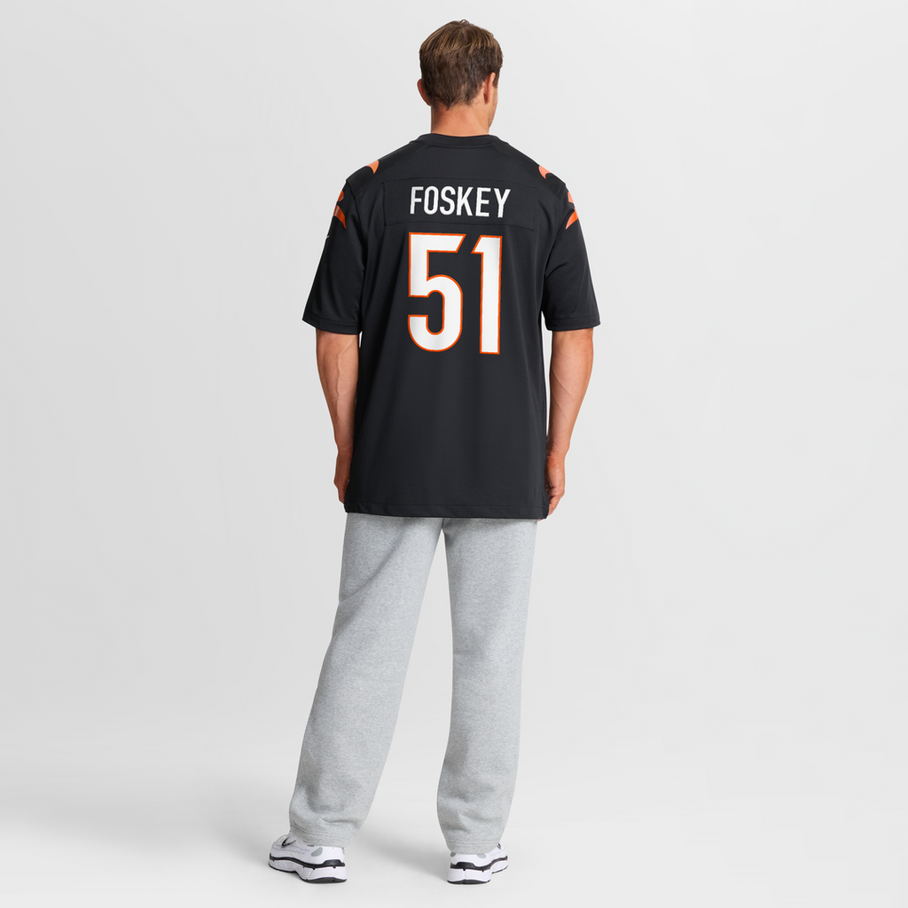 Cincinnati Bengals Isaiah Foskey Nike Black Team Game Jersey product image 8, provided for visual reference and product