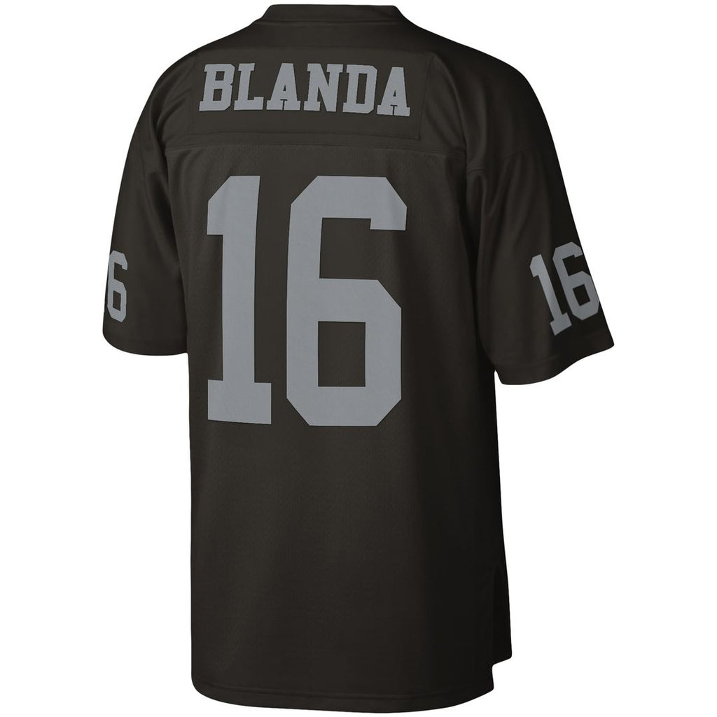 Las Vegas Raiders George Blanda Mitchell & Ness Black Legacy Replica Jersey product image 3, provided for visual reference