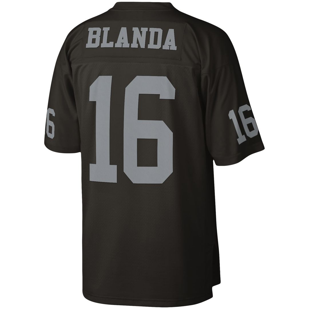 Las Vegas Raiders George Blanda Mitchell & Ness Black Legacy Replica Jersey product image 3, provided for visual reference
