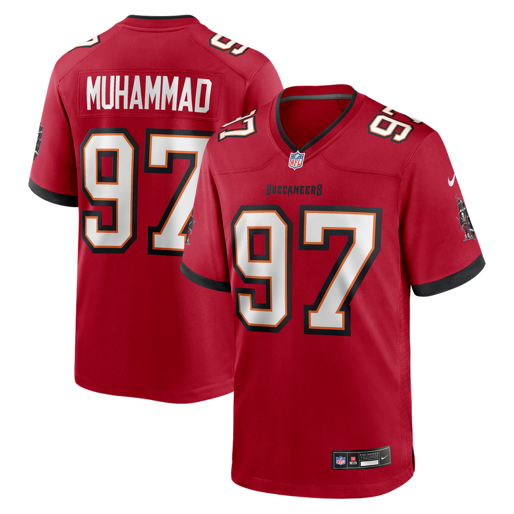 Tampa Bay Buccaneers Al-Quadin Muhammad Nike Red Team Game Jersey product image 1, provided for visual reference and product