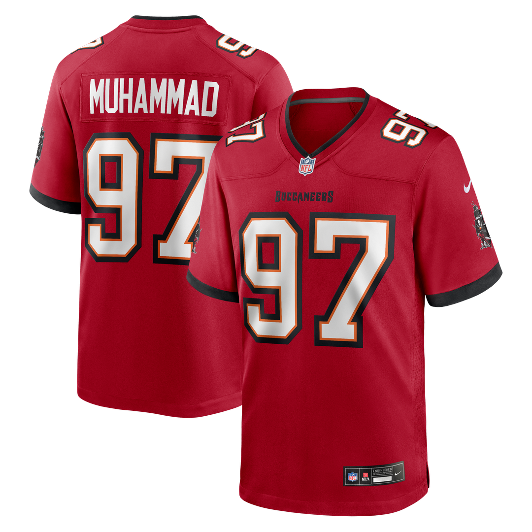 Tampa Bay Buccaneers Al-Quadin Muhammad Nike Red Team Game Jersey product image 1, provided for visual reference and product