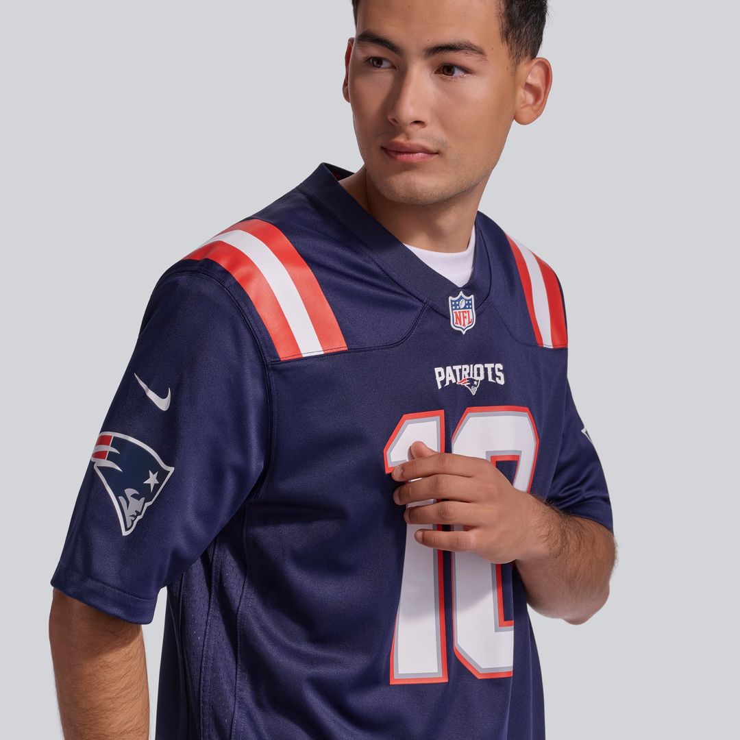 New England Patriots Drake Maye Nike Navy Player Game Jersey product image 23, provided for visual reference and product