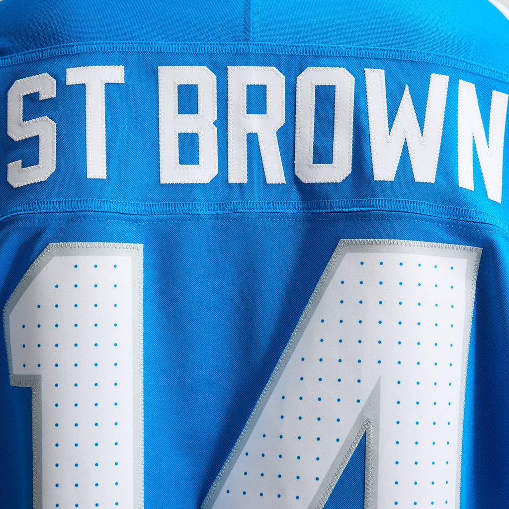Detroit Lions Amon-Ra St. Brown Nike Blue Team Vapor F.U.S.E. Stitched Limited Jersey product image 11, provided for visual