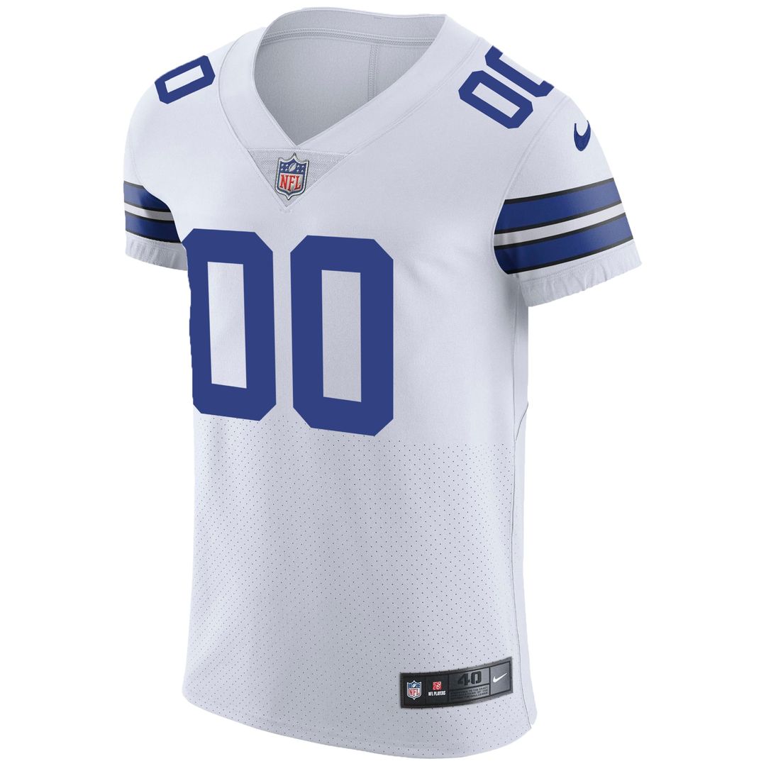 Dallas Cowboys Nike White Vapor Untouchable Custom Elite Jersey product image 2, provided for visual reference and product