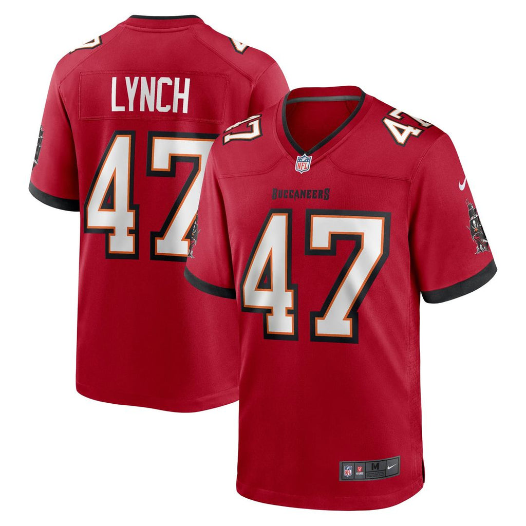Tampa Bay Buccaneers John Lynch Nike Red Retired Player Game Jersey product image 1, provided for visual reference and