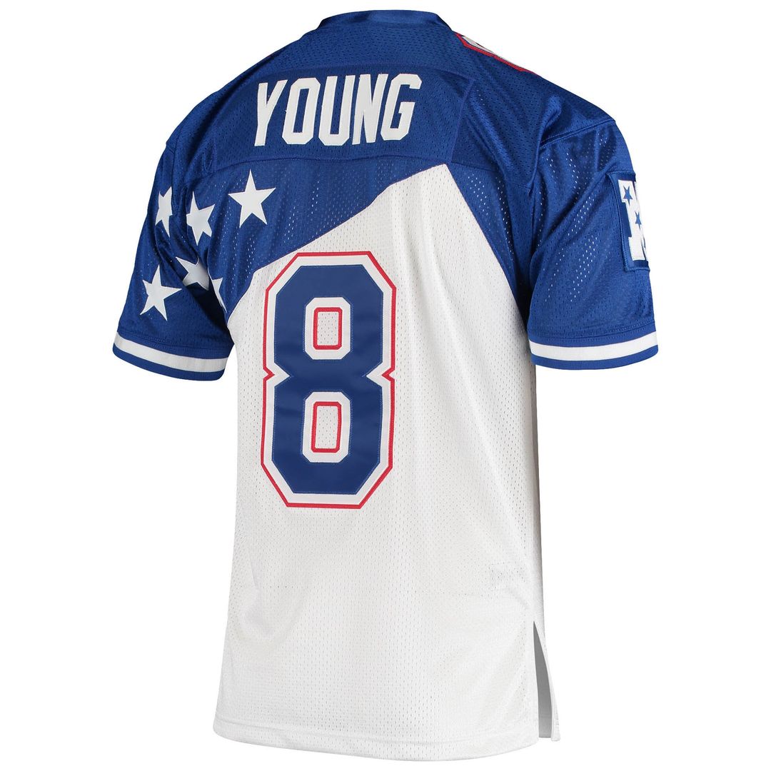 NFC Steve Young Mitchell & Ness White/Blue 1994 Pro Bowl Authentic Jersey product image 3, provided for visual reference and
