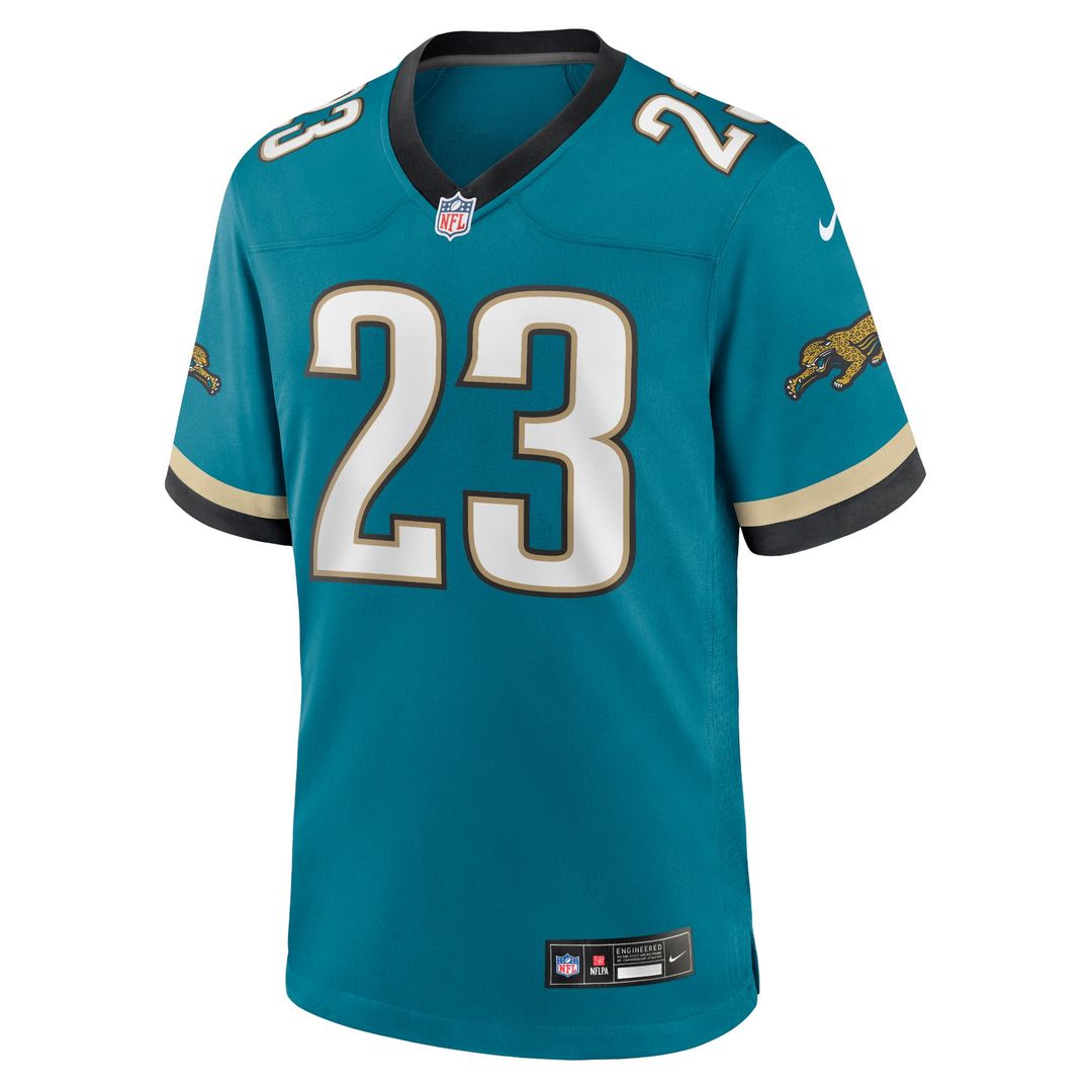 Jacksonville Jaguars Foye Oluokun Nike Teal Prowler Throwback Player Game Jersey product image 2, provided for visual