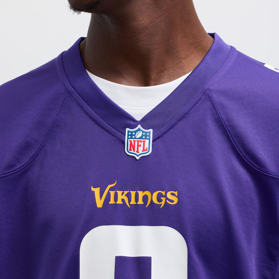 Minnesota Vikings J.J. McCarthy Nike Purple Player Game Jersey product image 7, provided for visual reference and product