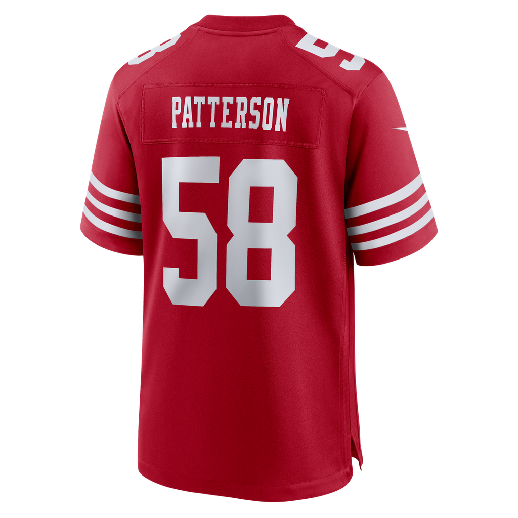 San Francisco 49ers Jarrett Patterson Nike Scarlet Team Game Jersey product image 5, provided for visual reference and