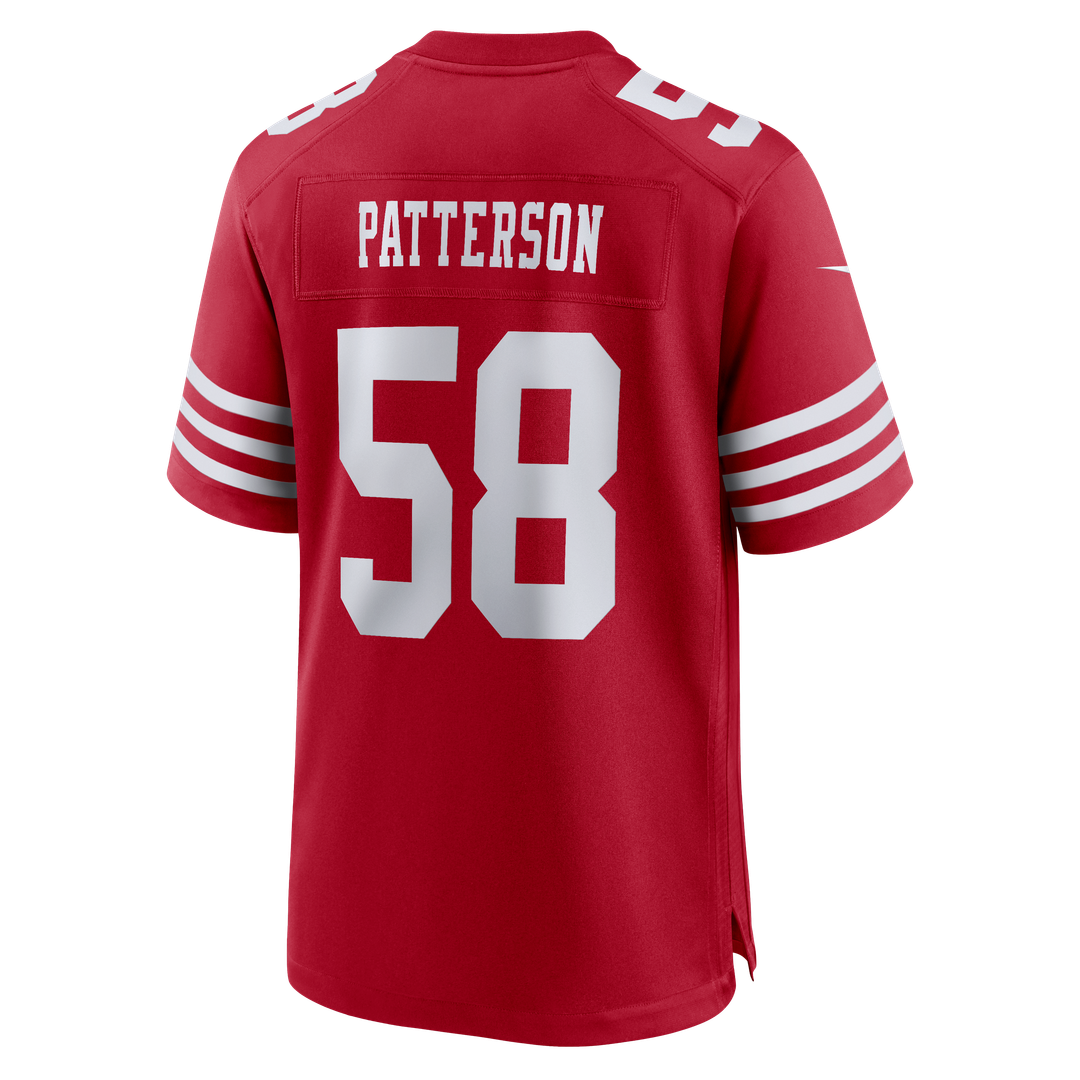 San Francisco 49ers Jarrett Patterson Nike Scarlet Team Game Jersey product image 5, provided for visual reference and