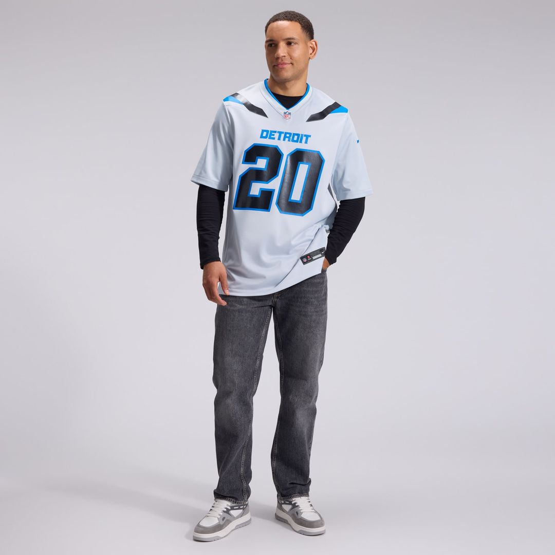 Detroit Lions Barry Sanders Nike Silver 2026 Rivalries Collection Game Jersey product image 4, provided for visual reference