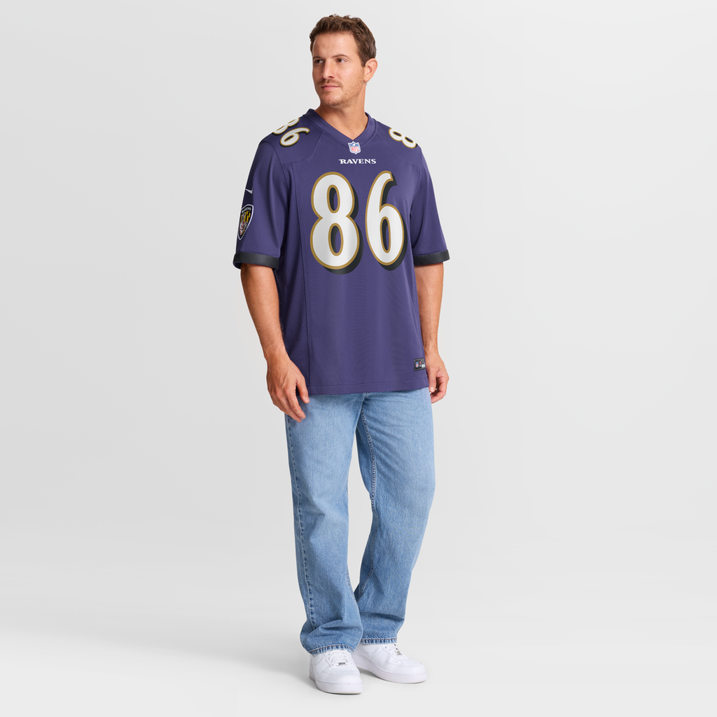 Baltimore Ravens Cornelius Johnson Nike Purple Team Game Jersey product image 6, provided for visual reference and product