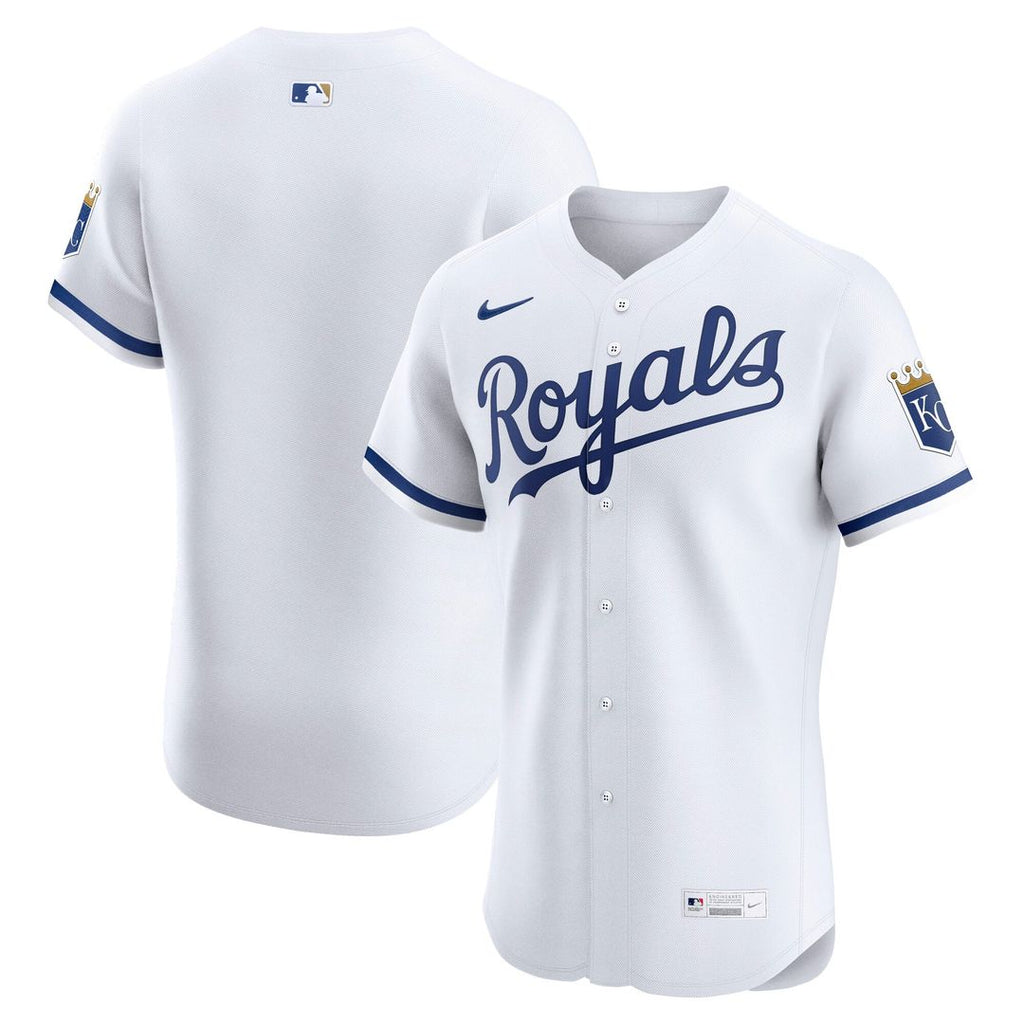 Kansas City Royals Nike White Home Elite Jersey product image 4, provided for visual reference and product detail review