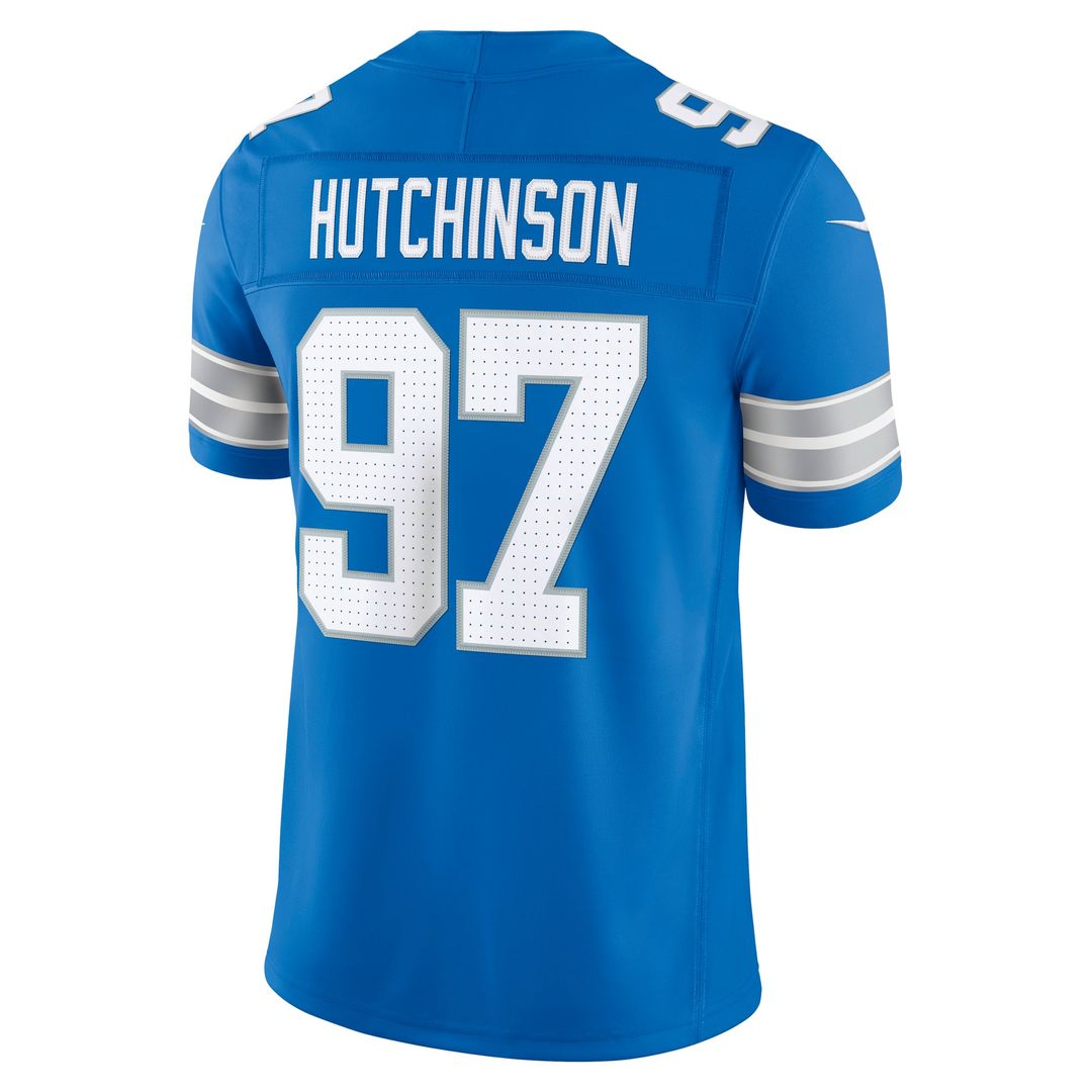 Detroit Lions Aidan Hutchinson Nike Blue Team Vapor F.U.S.E. Stitched Limited Jersey product image 3, provided for visual