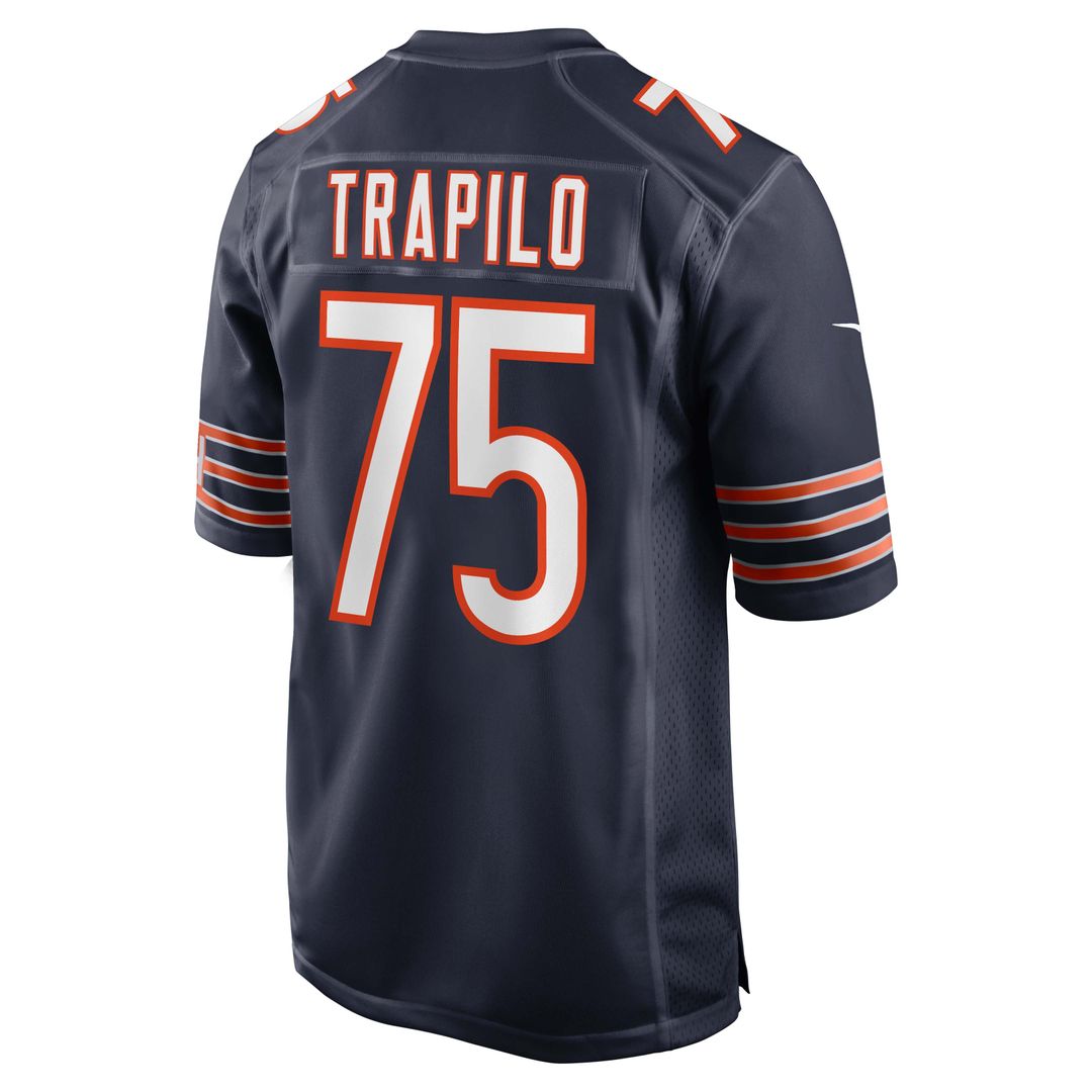 Chicago Bears Ozzy Trapilo Nike Navy Team Game Jersey product image 3, provided for visual reference and product detail